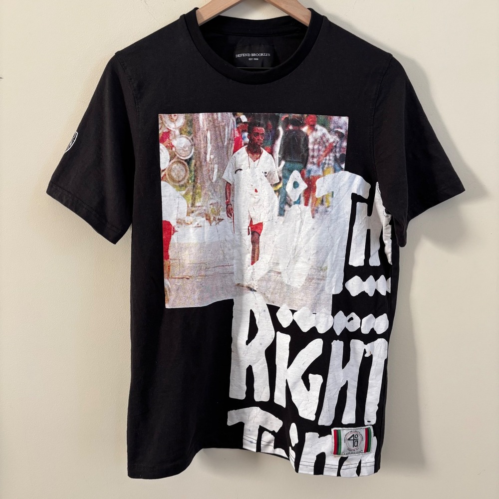 Defend Brooklyn Do The Right Thing Graphic T-Shirt Black Small Spike Lee 40Acres